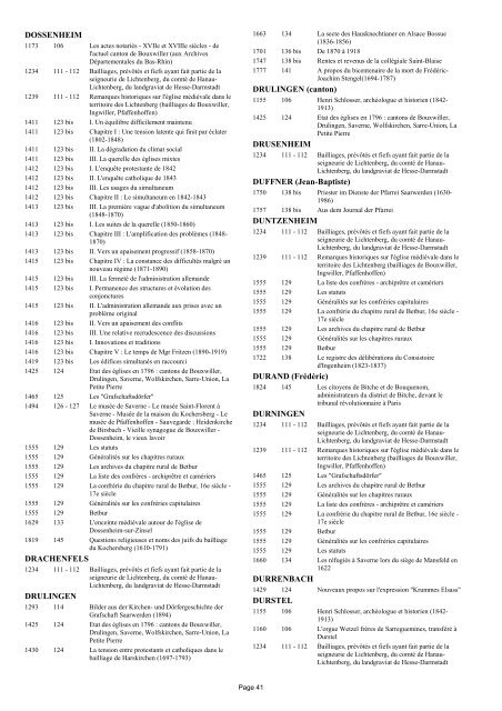 REPERTOIRE ET INDEX DES PUBLICATIONS - société d'histoire et ...