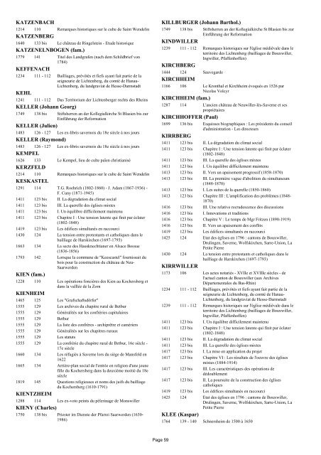 REPERTOIRE ET INDEX DES PUBLICATIONS - société d'histoire et ...