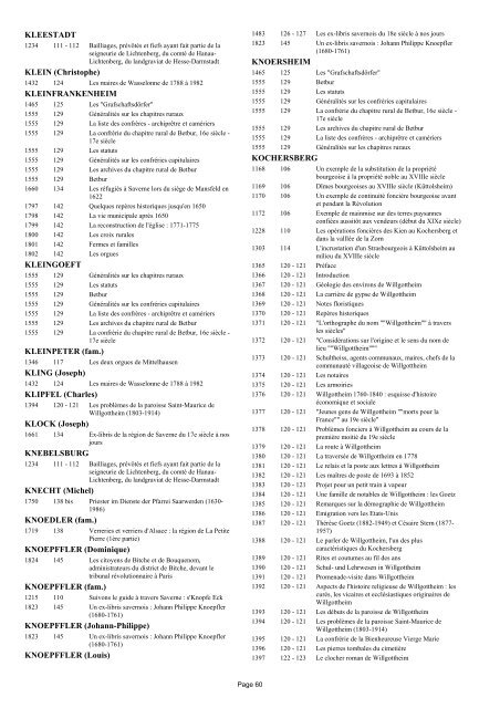 REPERTOIRE ET INDEX DES PUBLICATIONS - société d'histoire et ...