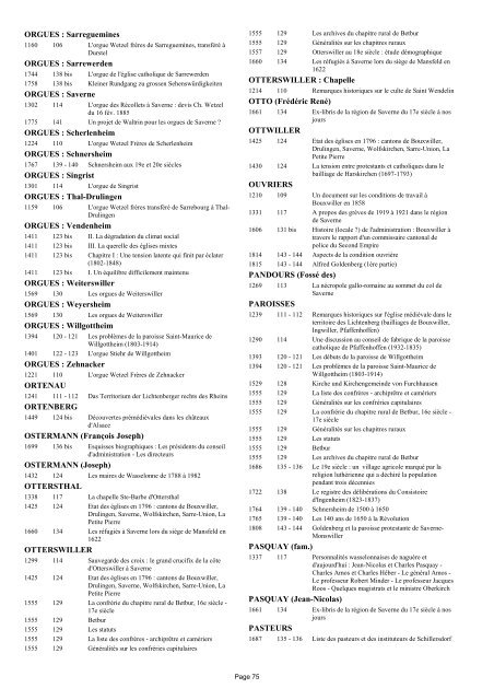 REPERTOIRE ET INDEX DES PUBLICATIONS - société d'histoire et ...