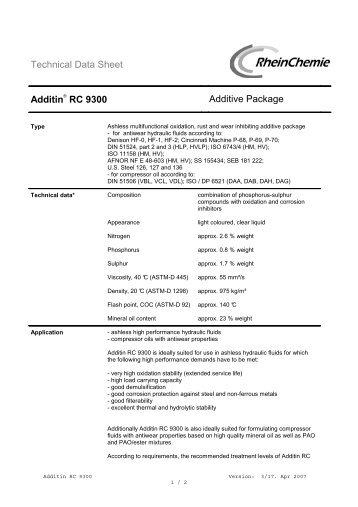 RC 9300 - WebShop - Rhein Chemie