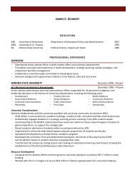 Chancellor's curriculum vitae