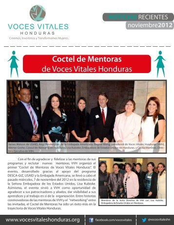 Coctel de Mentoras de Voces Vitales Honduras