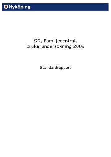 Brukarundersökning familjecentraler - Nyköpings kommun