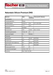 Technisches Datenblatt Naturstein Silicon Premium DNS - Fischer