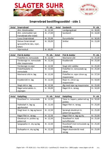 bestillingsseddel her (PDF) - Slagter Suhr