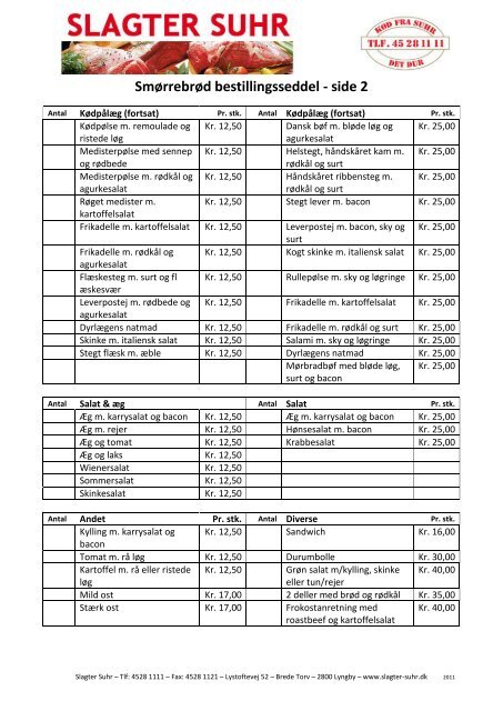 bestillingsseddel her (PDF) - Slagter Suhr