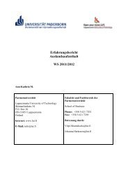 Erfahrungsbericht Auslandsaufenthalt WS 2011/2012 - International ...