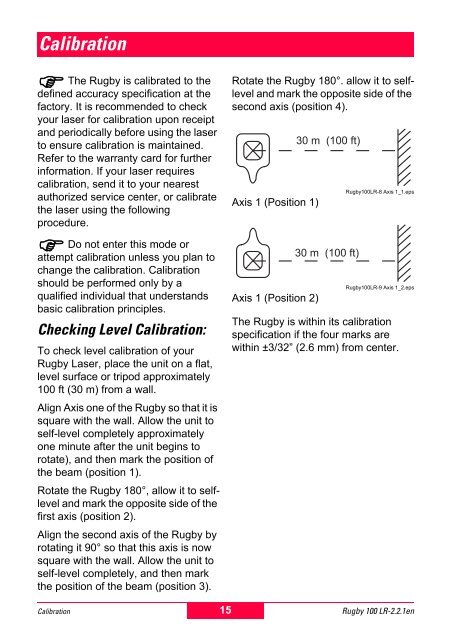 Rugby 100LR User Manual - Opti-cal Survey Equipment