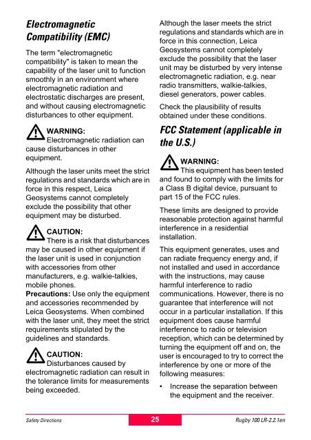 Rugby 100LR User Manual - Opti-cal Survey Equipment