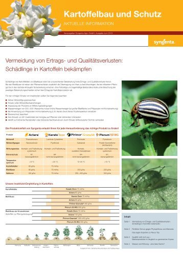 Kartoffelzeitung Juni 2013 - Syngenta