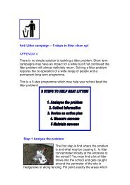 Anti Litter campaign – 5 steps to litter clean up! APPENDIX 4 There ...