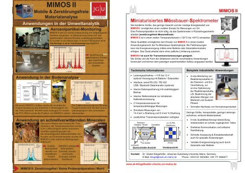 Anwendungen in der Umweltanalytik - Mössbauer Spektroskopie