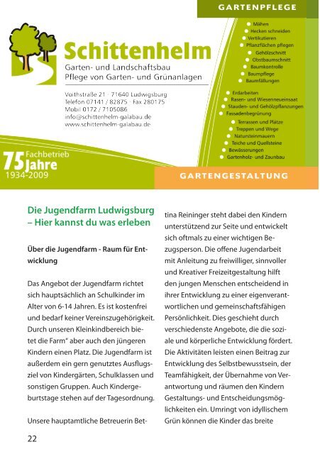 Die Festschrift als Download - Jugendfarm Ludwigsburg eV