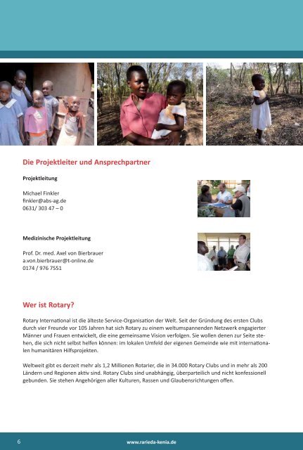 Wer ist Rotary? - Das humanitäre Hilfsprojekt in Rarieda/Kenia