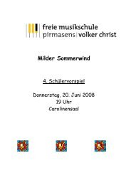Milder Sommerwind - Freie Musikschule Pirmasens