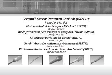 Certain® Screw Removal Tool Kit (ISRT10) - BIOMET 3i