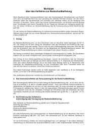 Merkblatt über das Verfahren zur Restschuldbefreiung - Amtsgericht ...