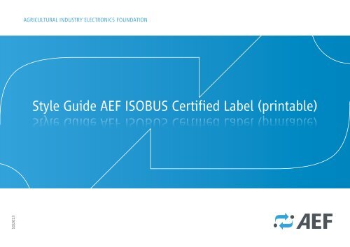 Style Guide AEF ISOBUS Certified Label (printable)