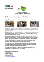 09. Juli 2013 - Der Grünzeug-Garten - Buchs - SWR Fernsehen