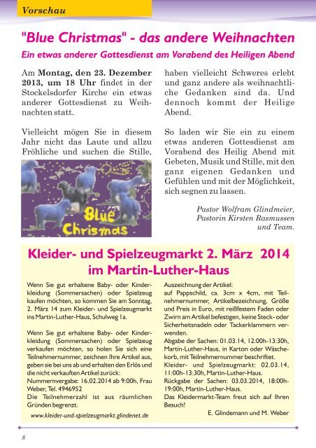 Kirchenblick online - Ev.-Luth. Kirchengemeinde Stockelsdorf