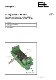 Analogue module AK 4014 en Description U - Erhardt+Leimer