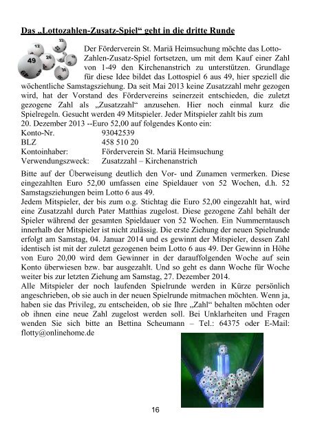 einBlick_files/EinBlick 18.2013.pdf - Pfarrei St. Michael Werdohl ...