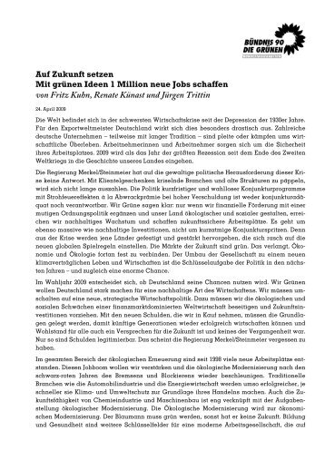von Fritz Kuhn, Renate Künast und Jürgen Trittin - Fritz Kuhn MdB