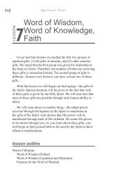 Word of Wisdom, Word of Knowledge, Faith - GlobalReach.org