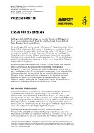 Einsatz für den Einzelnen - Amnesty International