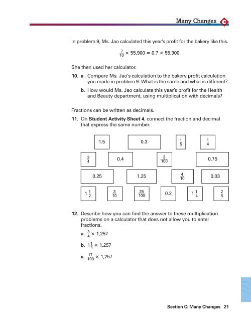 Student Edition - Mathematics in Context - Britannica