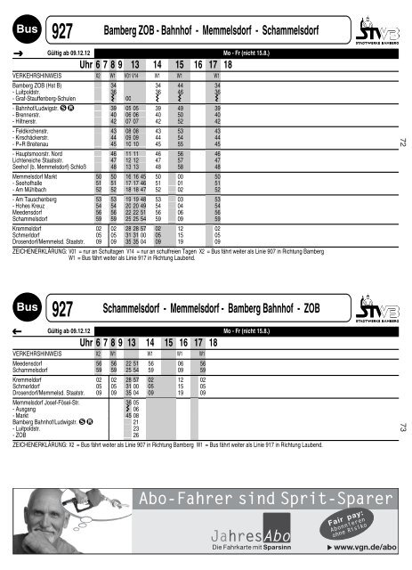 Download Fahrplanheft - Stadtwerke Bamberg