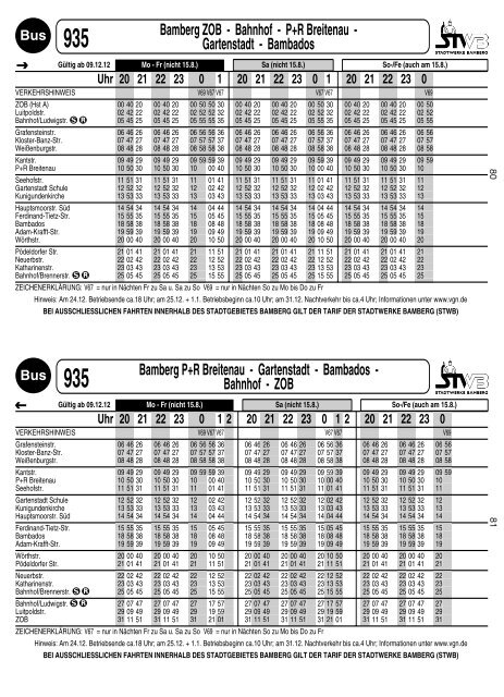 Download Fahrplanheft - Stadtwerke Bamberg