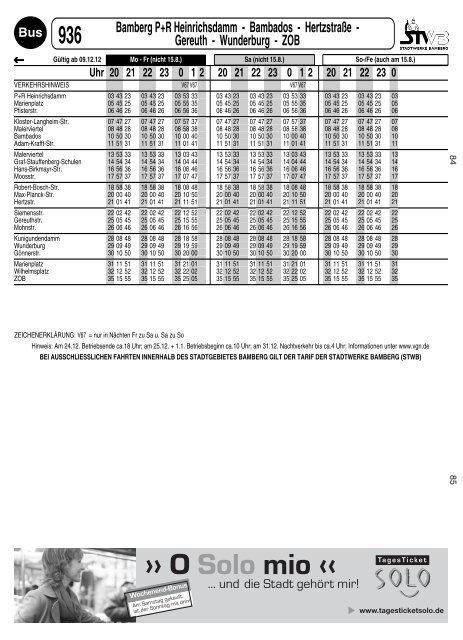 Download Fahrplanheft - Stadtwerke Bamberg