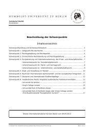 Broschüre - Humboldt-Universität zu Berlin · Juristische Fakultät