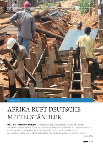 afrika ruft deutsche mittelständler - Deutscher Auslandsbau-Verband ...