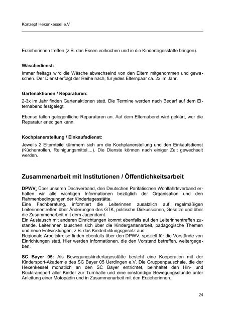 Bewegungskonzept - Elterninitiative Hexenkessel eV