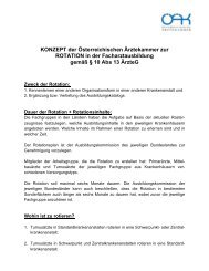 KONZEPT der Österreichischen Ärztekammer zur ROTATION in der ...