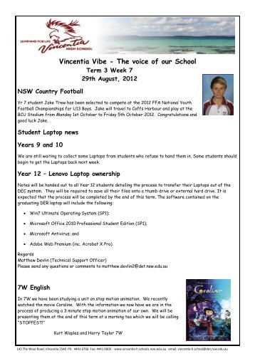 Vincentia Vibe - The voice of our School - Vincentia High School