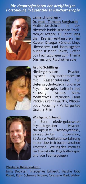 Einlegeblatt - Institut für Essentielle Psychotherapie