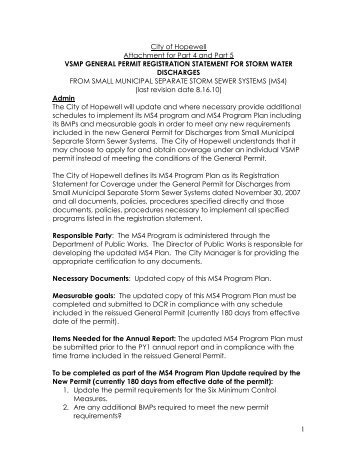 VSMP-General-Permit - City of Hopewell, Virginia