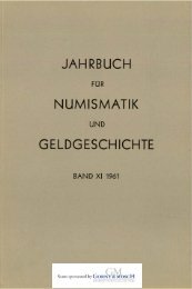 1961 Band XI - Bayerische Numismatische Gesellschaft eV