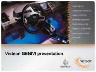 Visteon GENIVI presentation - eLinux
