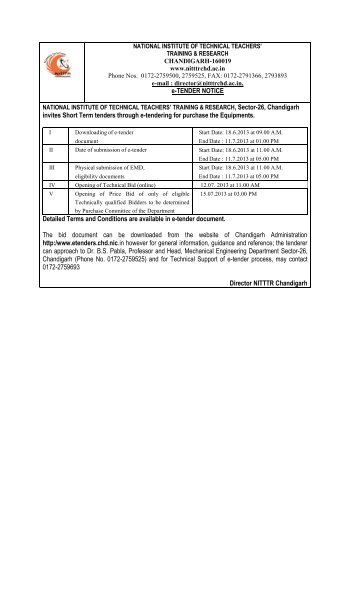 e-TENDER NOTICE invites Short Term tenders through e-tendering ...