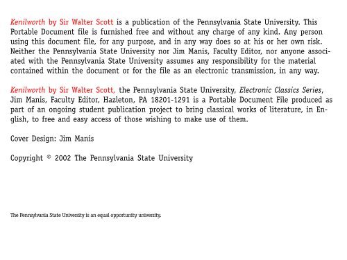 KENILWORTH - Penn State University