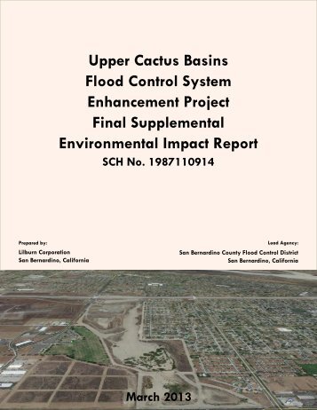 Upper Cactus Basins Flood Control System Enhancement Project ...
