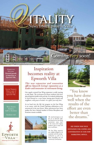 Coming very soon! - Epworth Villa