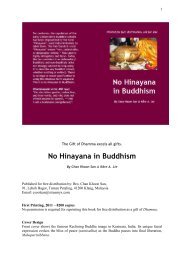 No Hinayana in Buddhism - Urban Dharma