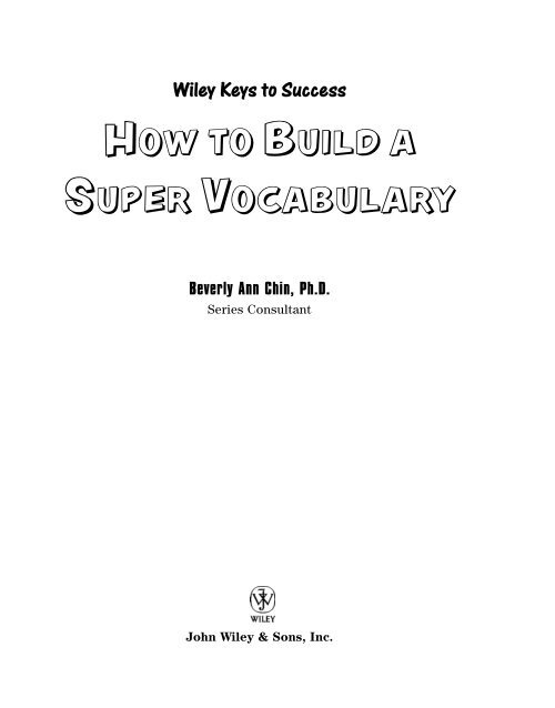 How To Build A Super Vocabulary