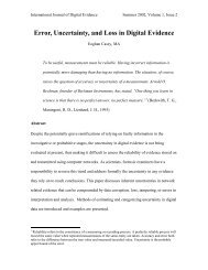 Error, Uncertainty, and Loss in Digital Evidence